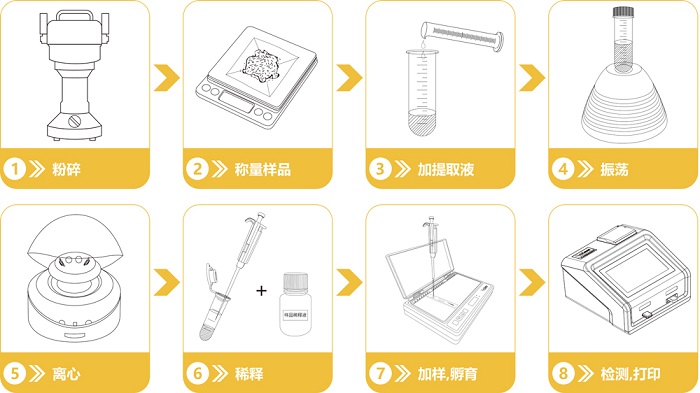 T-2毒素快速檢測卡操作流程 T-2毒素快速檢測卡操作流程